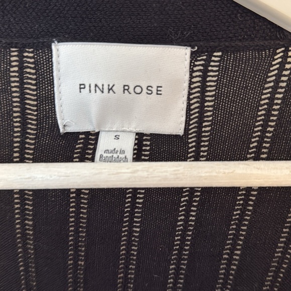 Pink Rose Long Sweater Cardigan Black - Picture 2 of 2